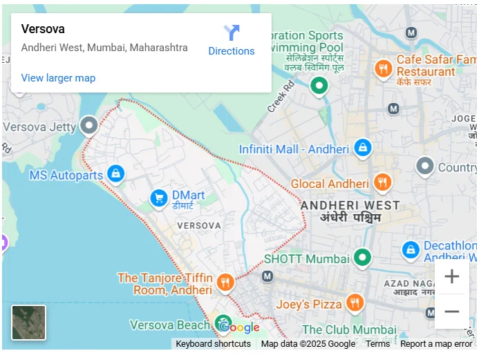 Map of Versova, Mumbai