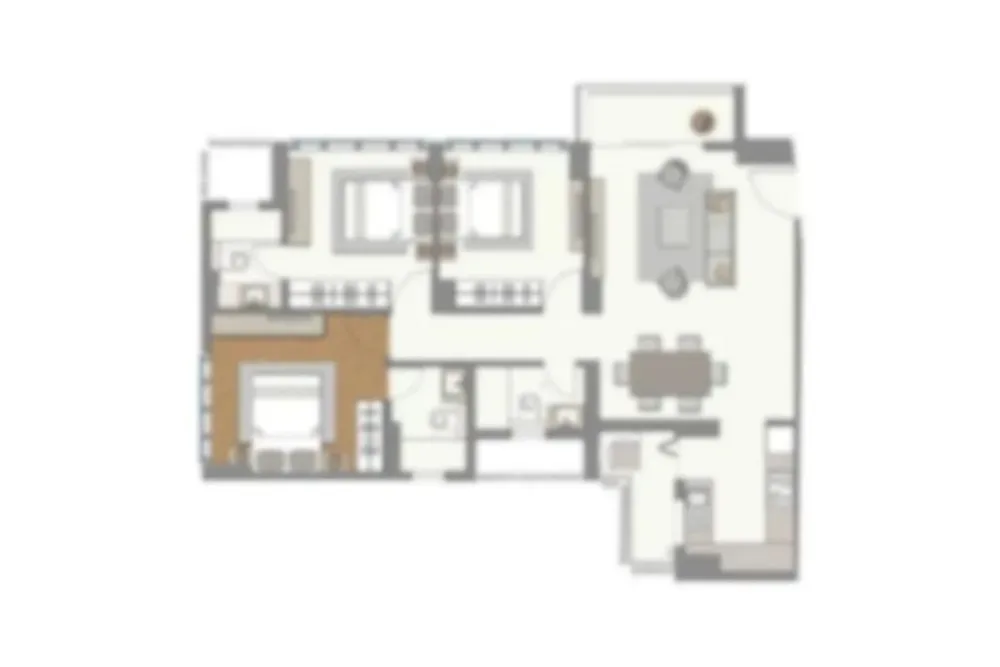 4 BHK Luxe Floor Plan